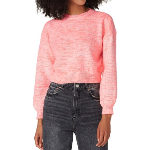 Cupcakes and Cashmere Women's Pink Billie Cropped Pullover Sweater Size S - Picture 1 of 9